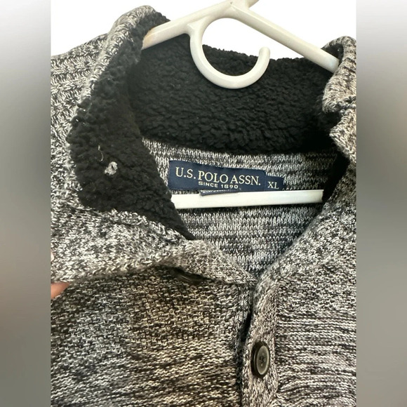 US Polo Assn Sweater Mens Long Sleeve 1/4 Button Pullover sweater - Picture 4 of 8